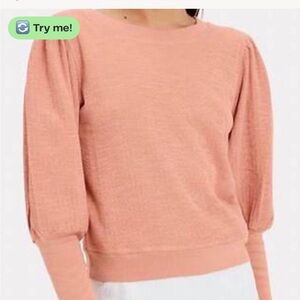 Apiece Apart Peach Scoop-Neck Knit Olympio Sweater